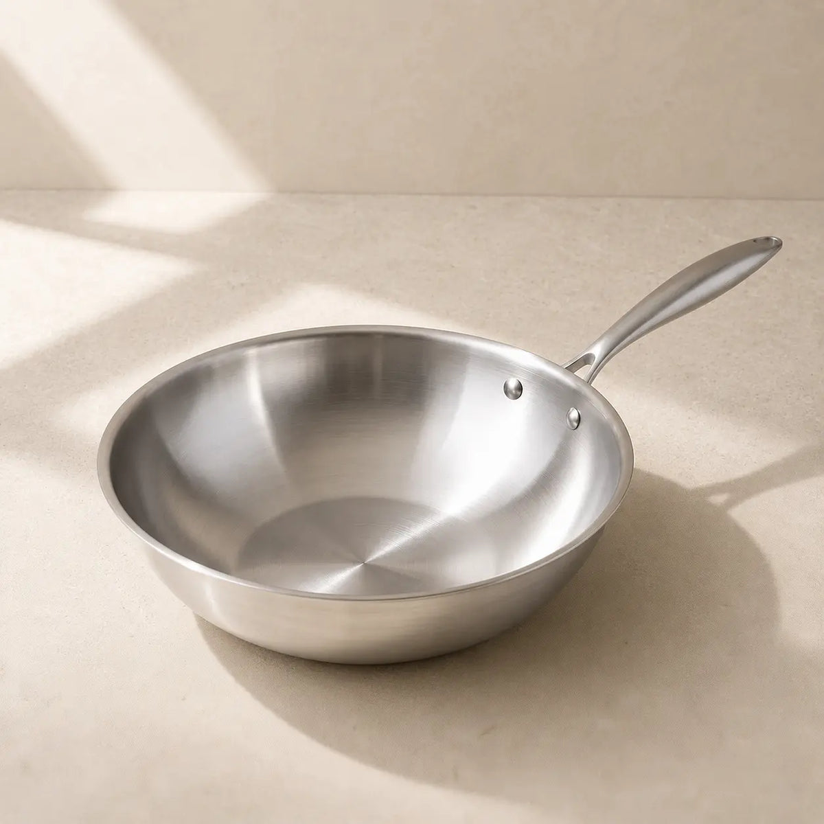 Wok en inox 304 18/10 Maison Beauclair sans PFAS