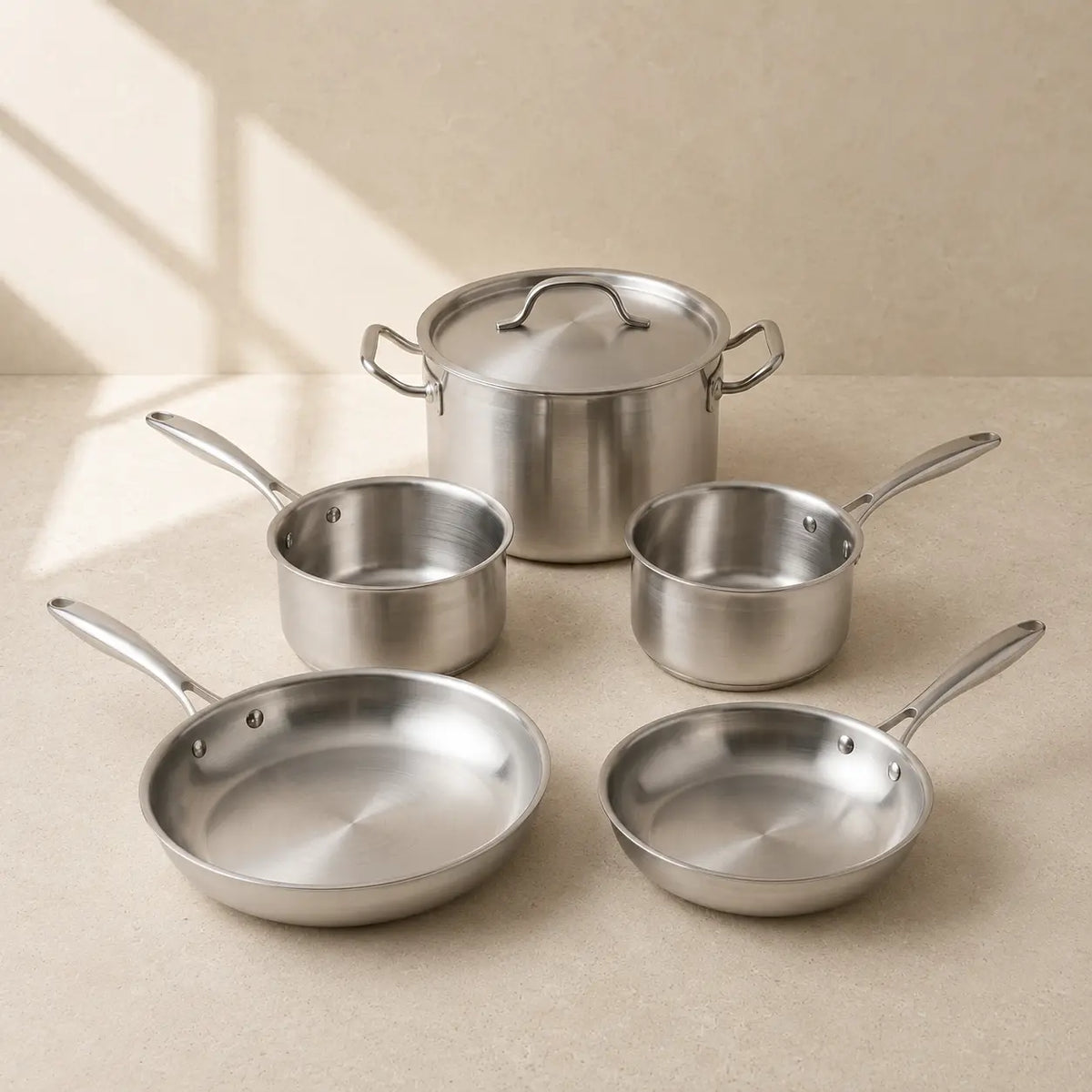 Batterie de cuisine L'Héritage inox 304 Maison Beauclair