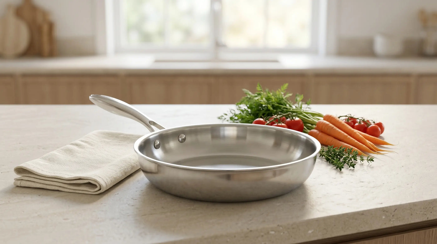 Poêle inox : guide complet 2026 (tout ce qu'il faut savoir)
