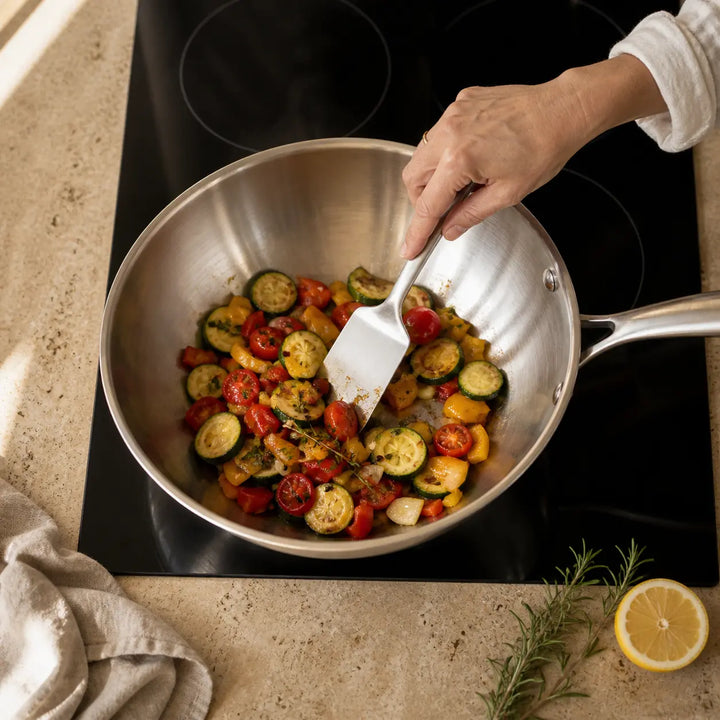 Intérieur wok inox 304 sans revêtement chimique