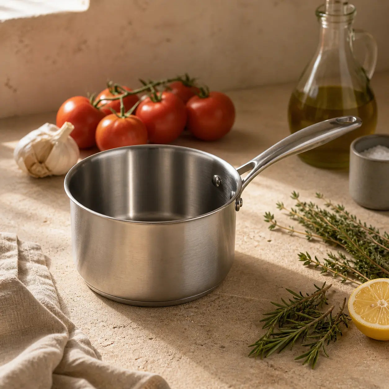 Casserole inox 304 avec couvercle Maison Beauclair