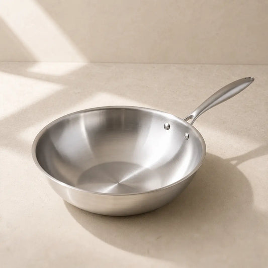 Wok en inox 304 18/10 Maison Beauclair sans PFAS