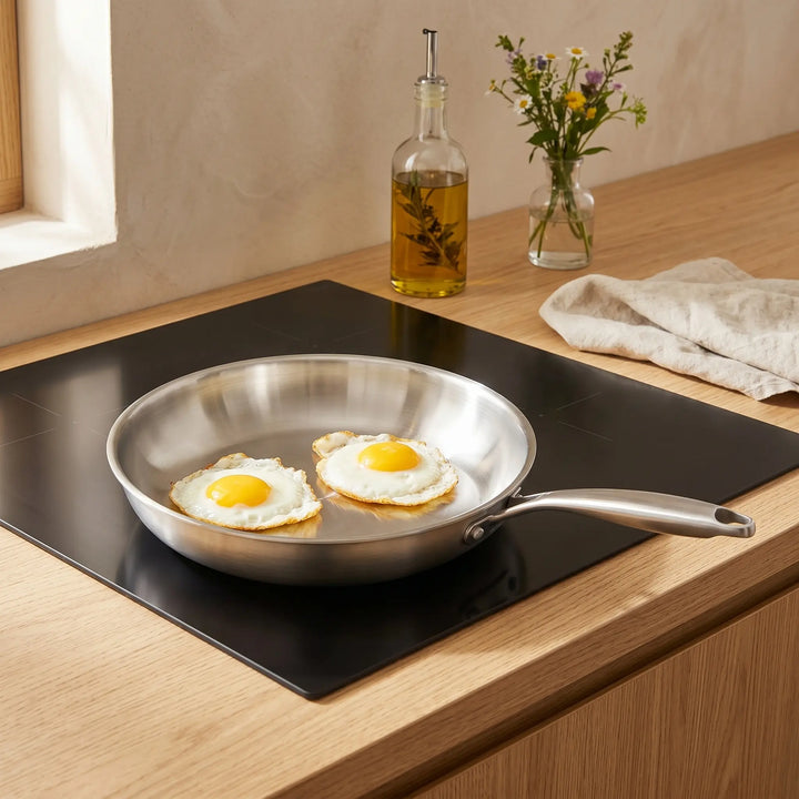 Trio poeles inox 304 - Rangement empile pratique
