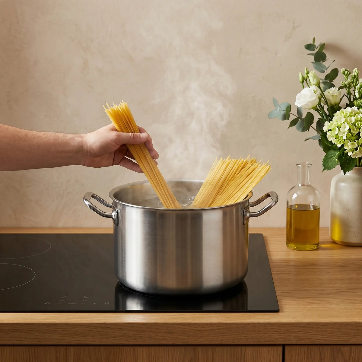 Faitout inox 6.3L - Grande capacite cuisson famille