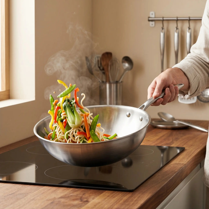 L'Orient Express poele inox 28cm viande poisson